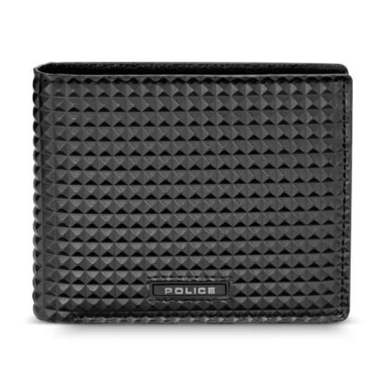 Police Wallet Pyramid W/ Card Holder - Black
